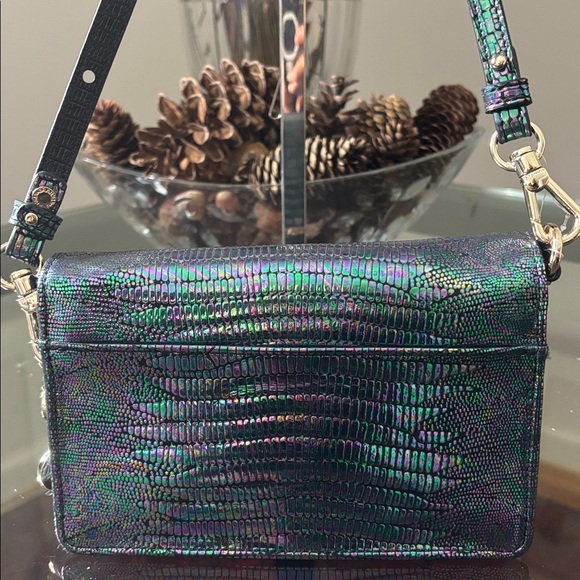 Brahmin Minuette Crossbody Wallet Bag Multi Symphonic Green Leather NWT - Picture 2 of 10